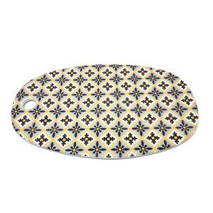 Majorca Bread + Butter Porcelain Serving Dish Charcuterie Board Oval Grey White
